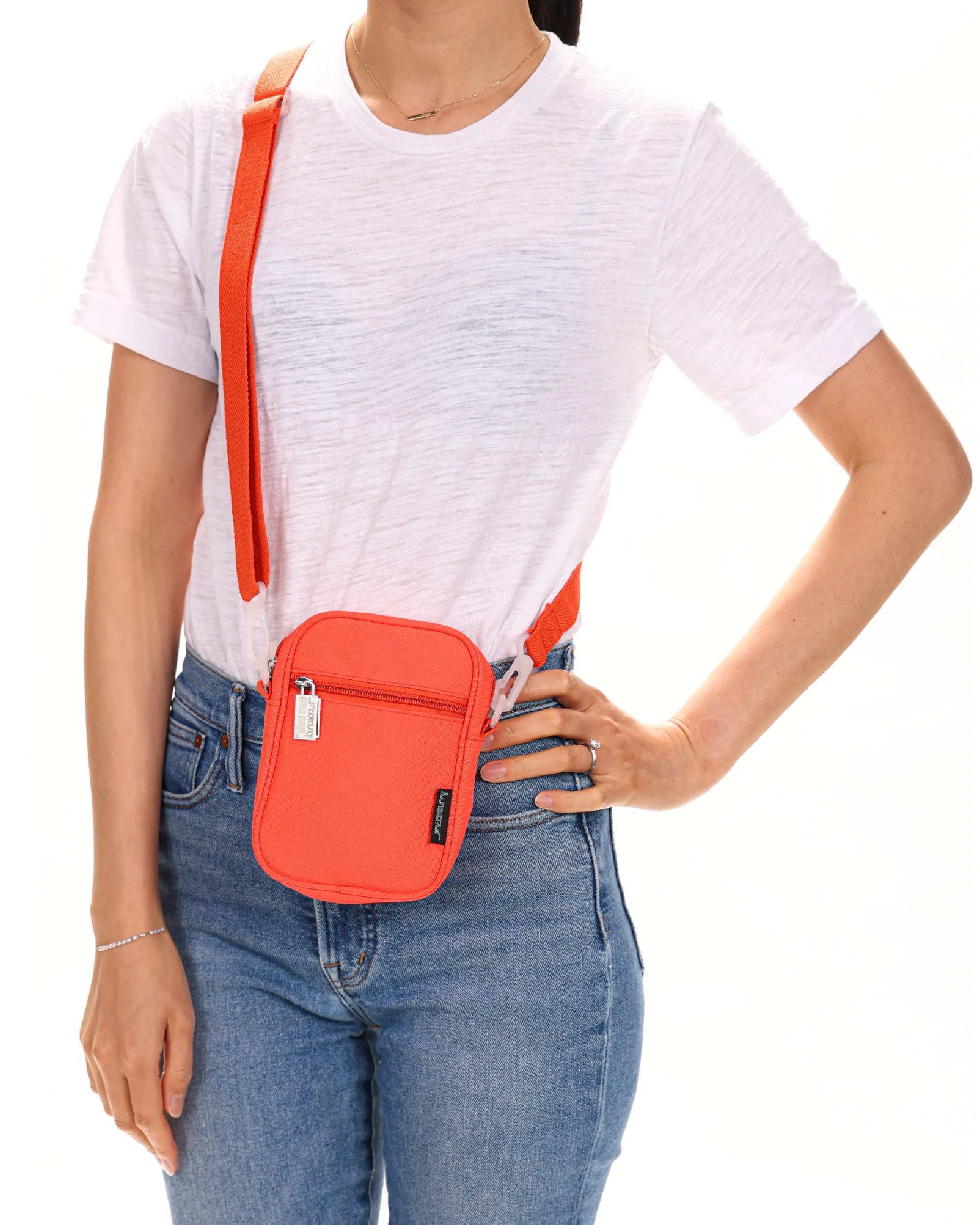 Brick Bag | Mini Crossbody | Recycled RPET | Neon Red