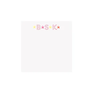 Bright Stars Monogram Notepad- Personalized