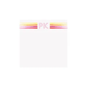 Bright Stripes Initial Notepad- Personalized