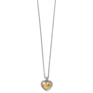 Brighton | Pretty Tough Bold Two Tone Heart Petite Necklace