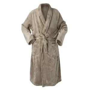 Brogo Microfiber Supersoft Woven Bathrobe Mocha L/XL
