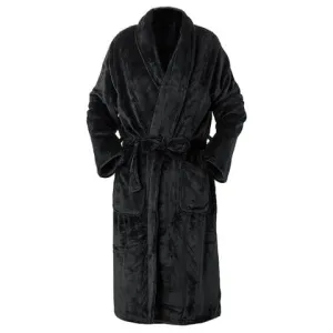 Brogo Microfibre Supersoft Woven Bathrobes Charcoal S/M