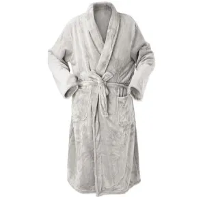 Brogo Microfibre Supersoft Woven Bathrobes Dove S/M