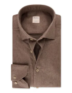 Brown Flannel Shirt | Fitted
