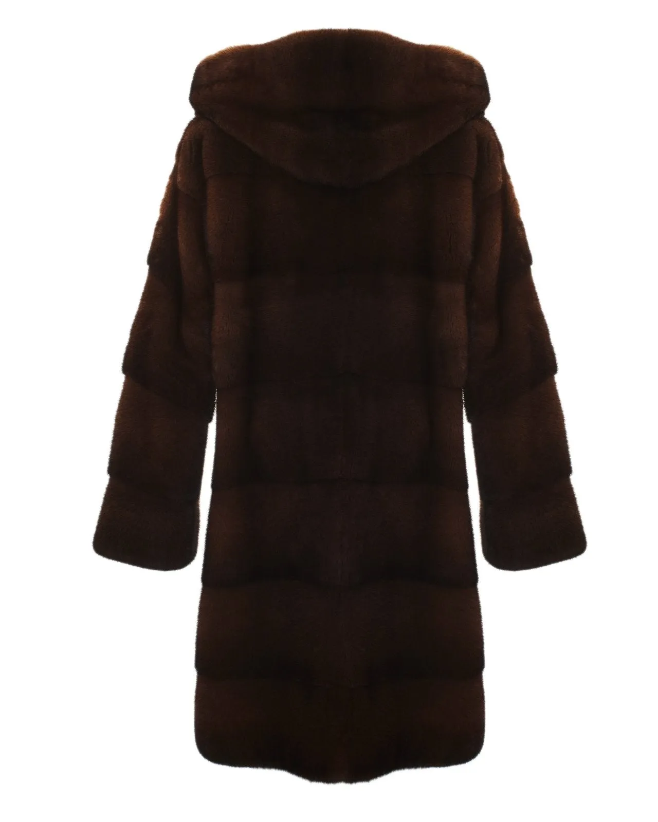 Brown Long Mink Fur Coat