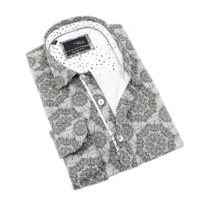 Brown Mandala Button Down Shirt