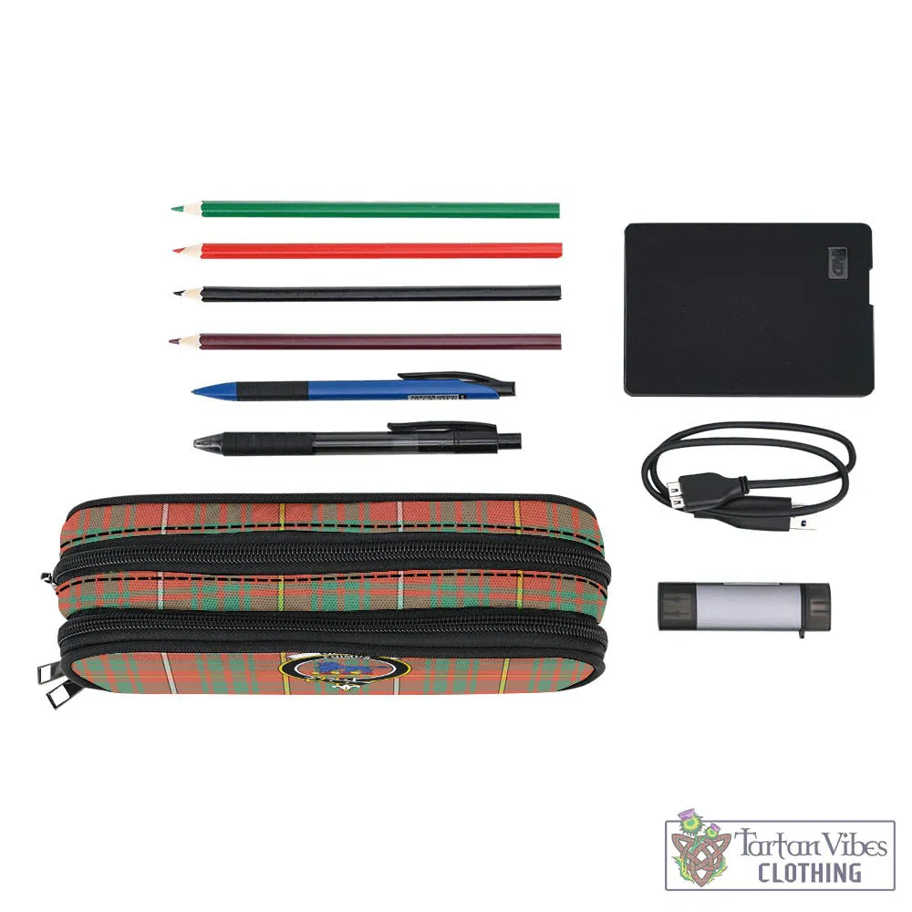 Bruce Ancient Tartan Pen and Pencil Case with Family Crest