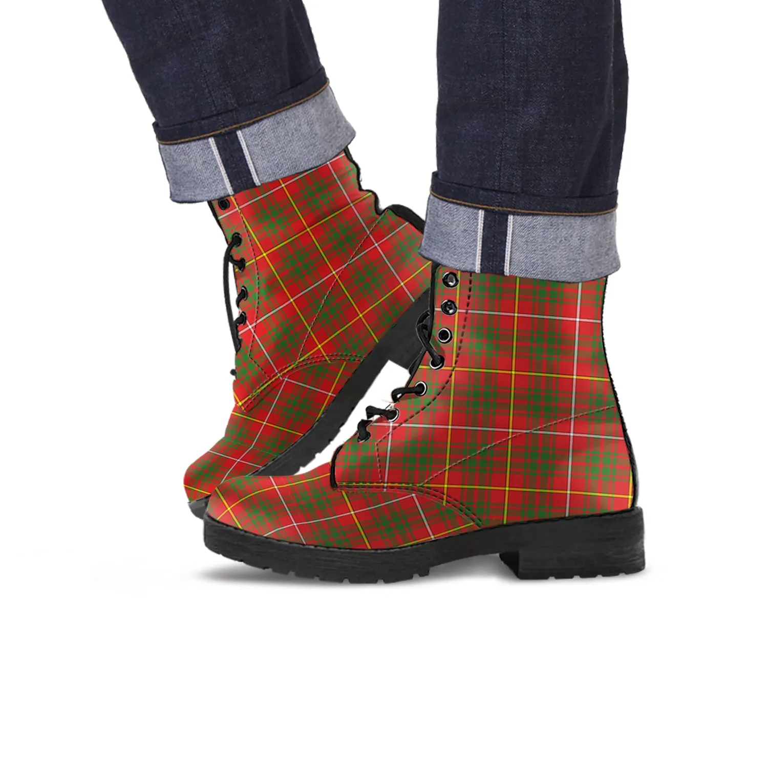 Bruce County Canada Tartan Leather Boots