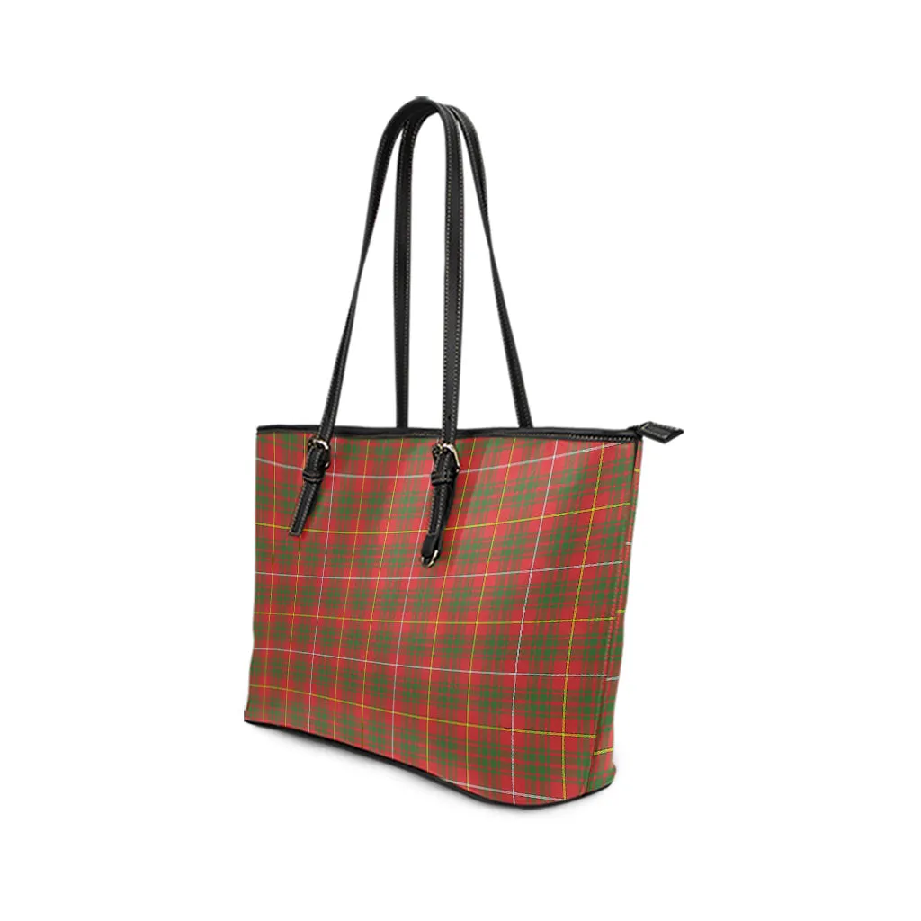 Bruce County Canada Tartan Leather Tote Bag