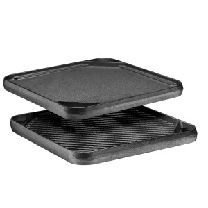 Bruntmor 17" x 9" Pre-Seasoned Cast Iron Reversible Grill/Griddle Pan, Cast Iron Grill Pan