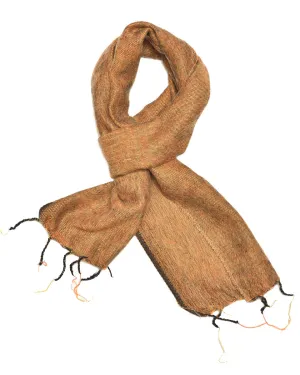 Brushed Woven Scarf in Saffron