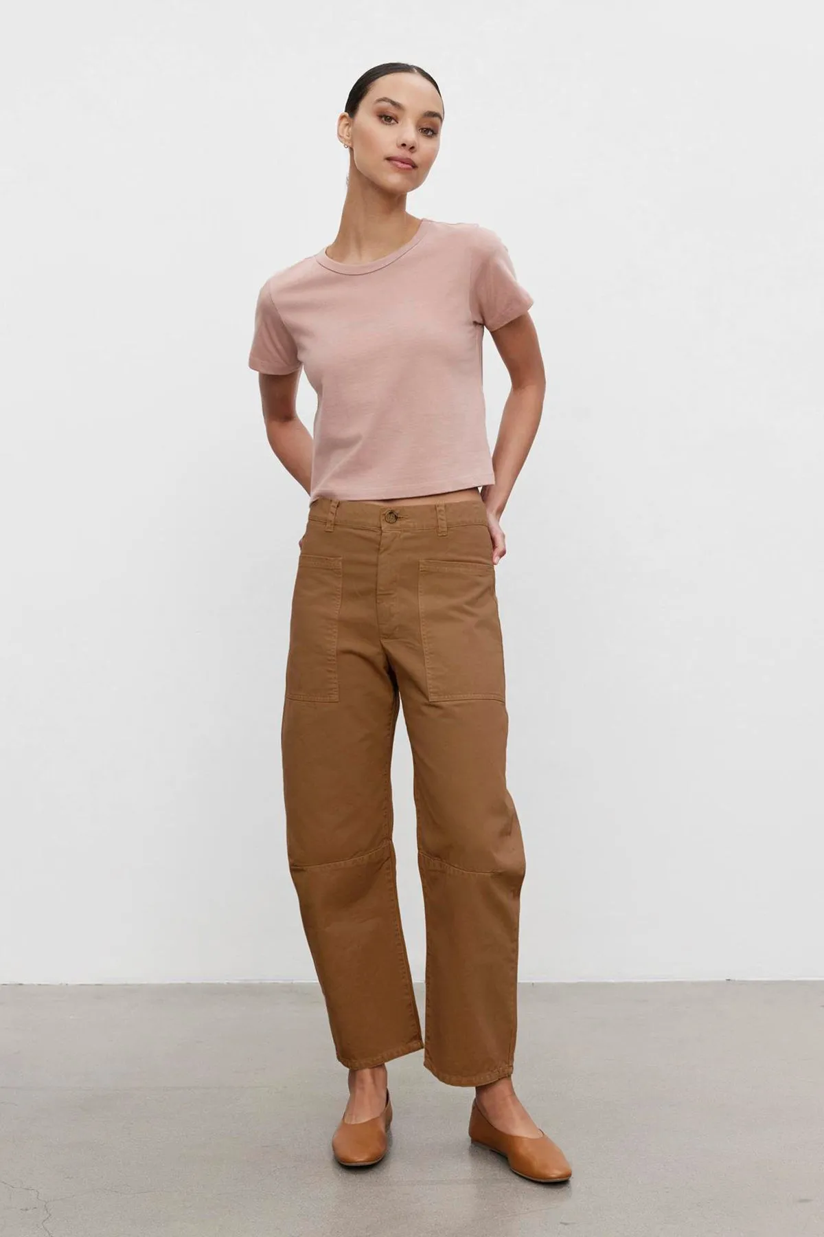 BRYLIE SANDED TWILL UTILITY PANT