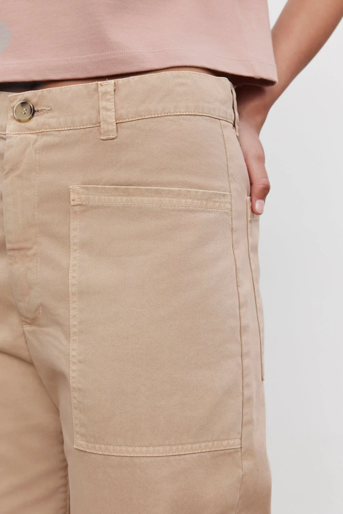 BRYLIE SANDED TWILL UTILITY PANT