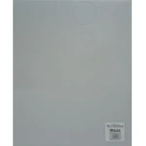 Bubble Embossed 2-Pockets Poly Portfolio White