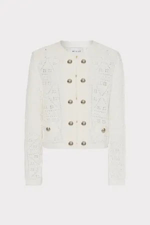 Bubble Pointelle Knit Jacket
