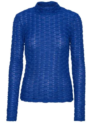 Bubble Wrap Turtleneck - Web Blue