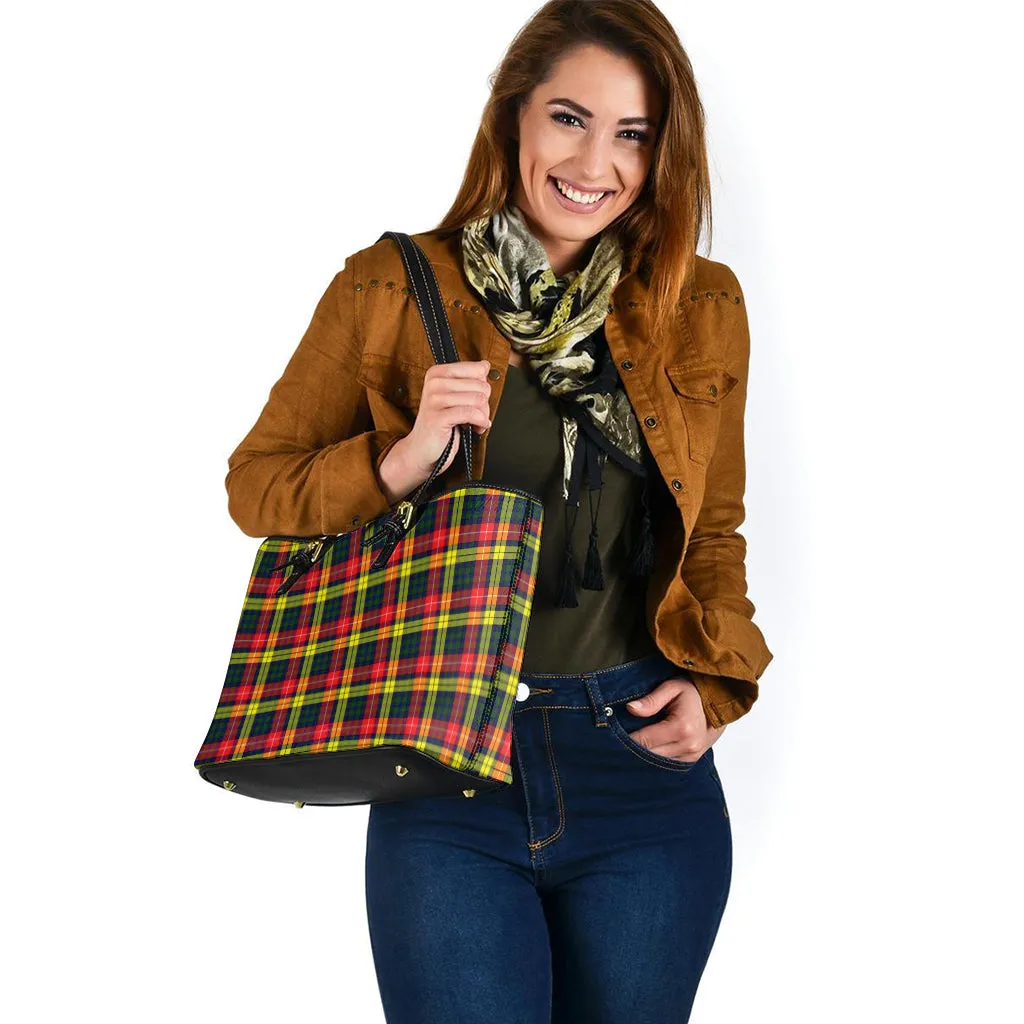 Buchanan Modern Tartan Leather Tote Bag