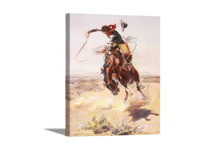 Bucking Horse | Charles Russell Masters Classic Art in Gallery Wrapped Canvas | Various Sizes