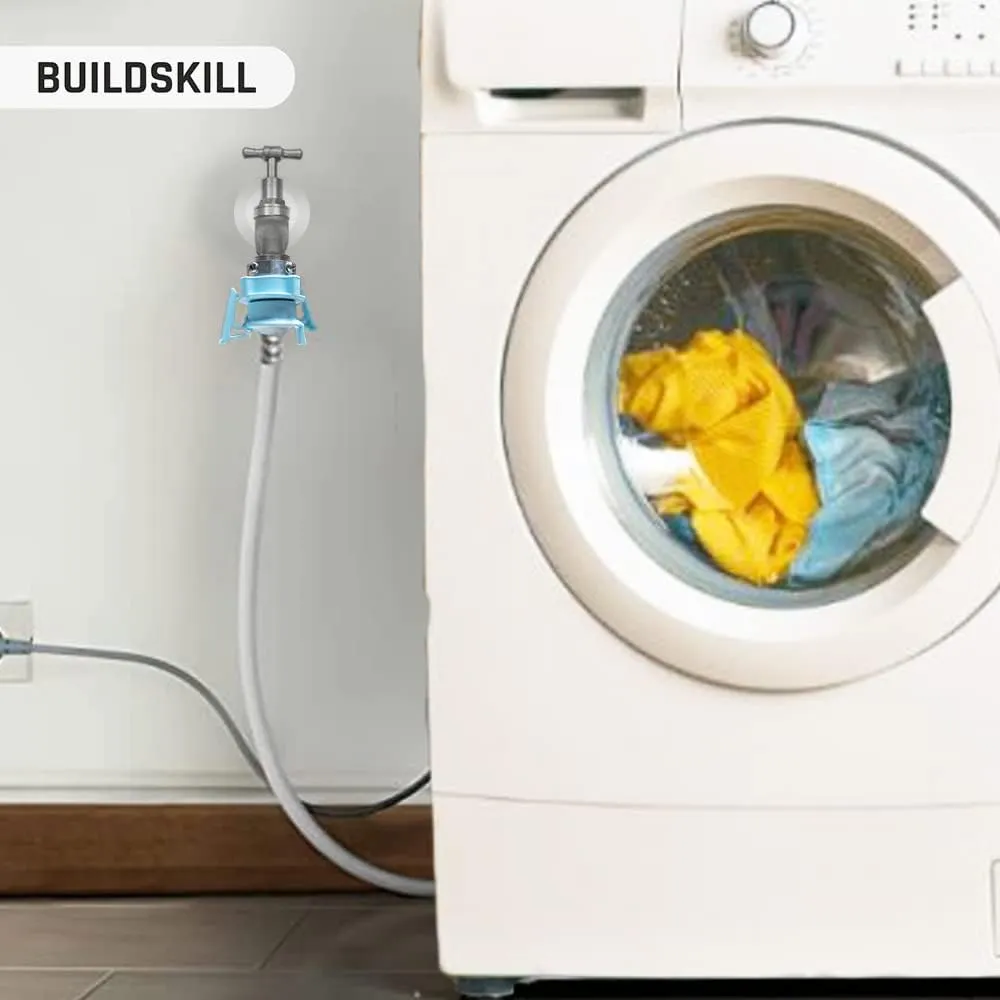 Buildskill Universal Adapter, Leak-Proof Washing Machine Tap Connector with Premium ABS, Easy Installation, Enhanced Durability Washing Machine Pipe Inlet for Hose Pipes, (Pack of 3)