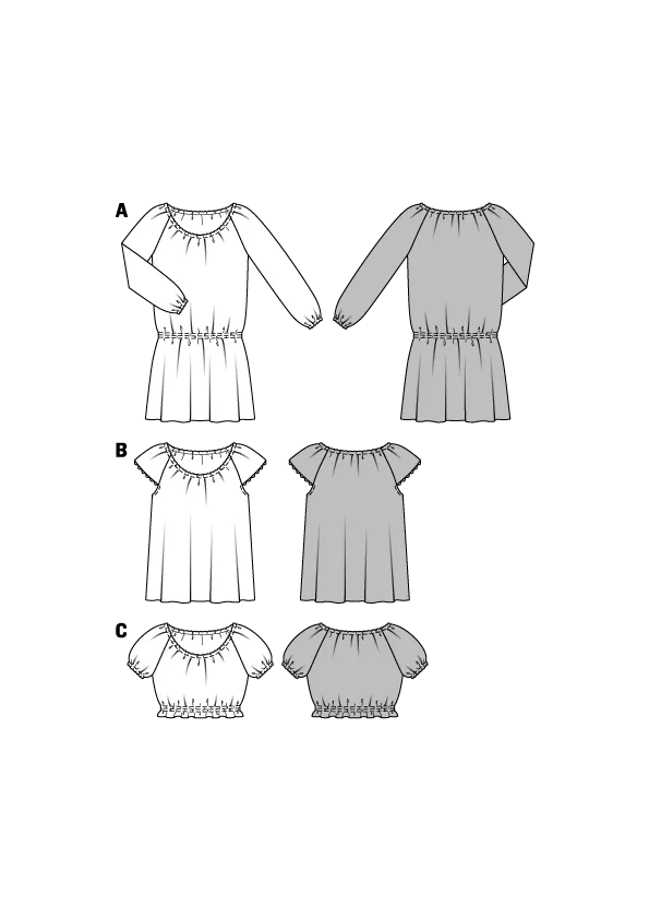 Burda BD6684 Women's Dress and Blouse Sewing Pattern