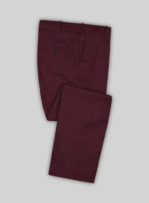 Burgundy Flannel Wool Pants