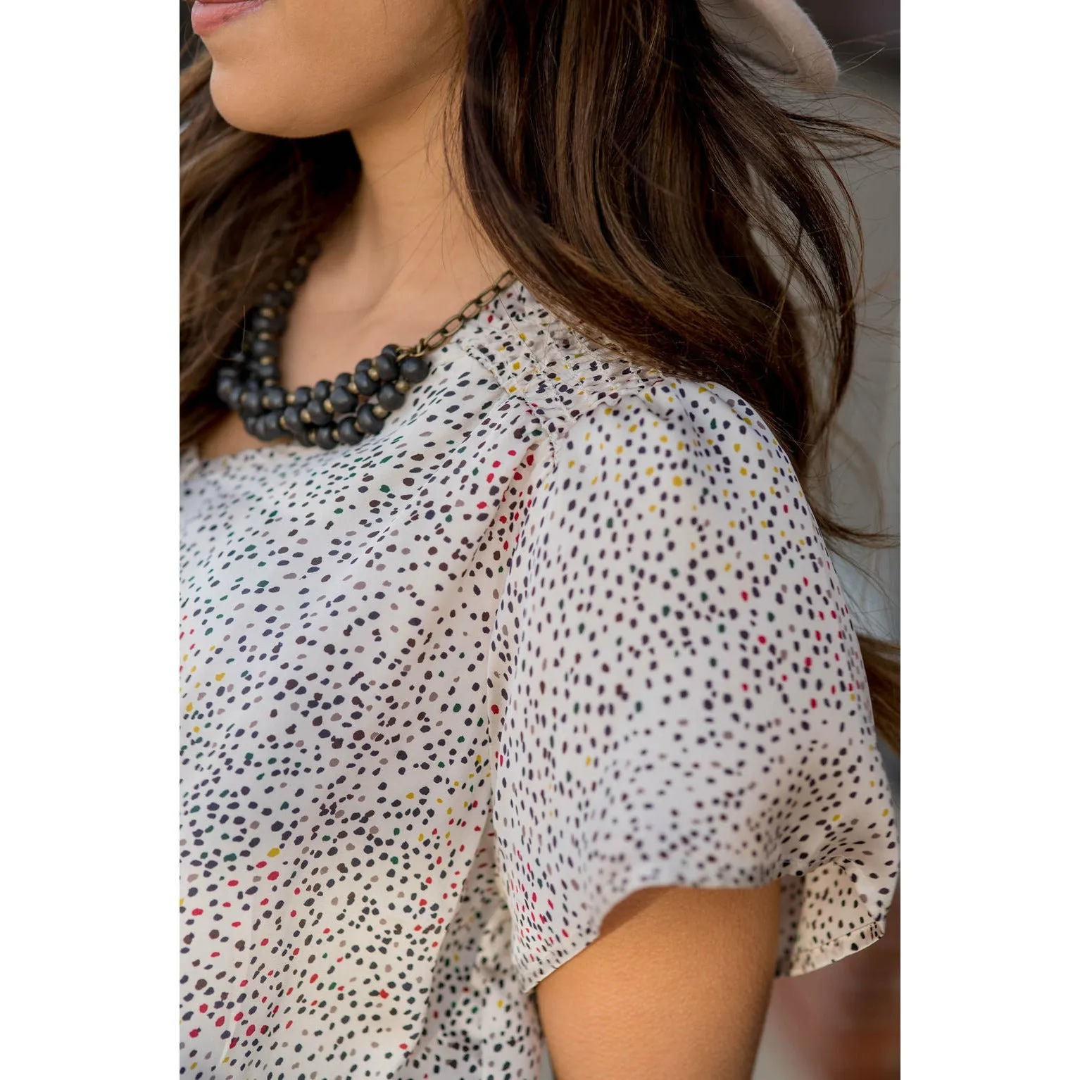 Burst of Color Dotted Tee