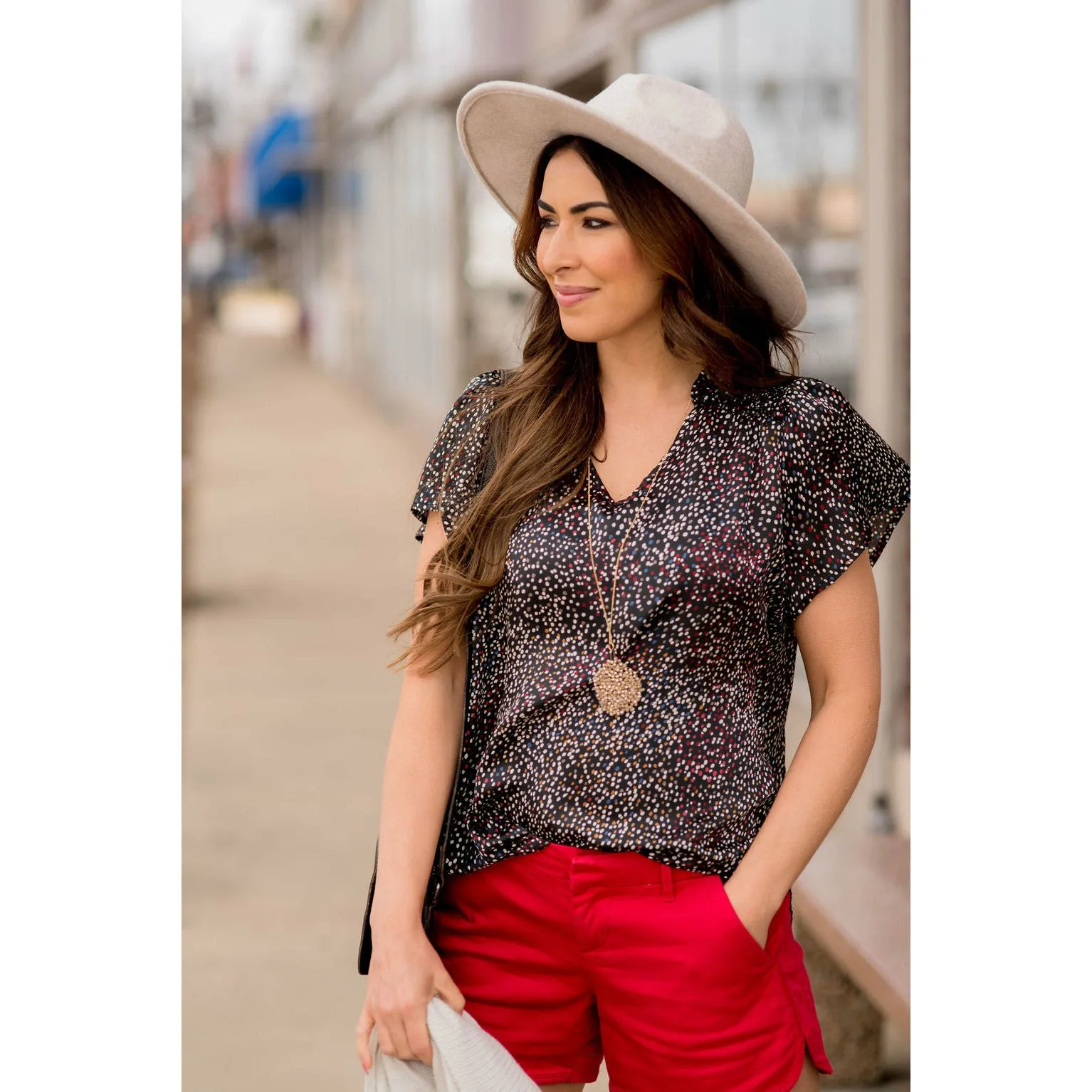 Burst of Color Dotted Tee