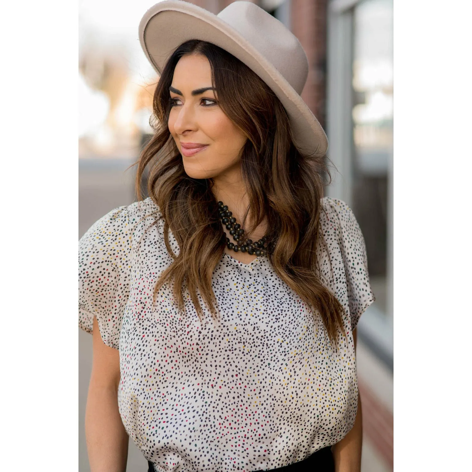 Burst of Color Dotted Tee
