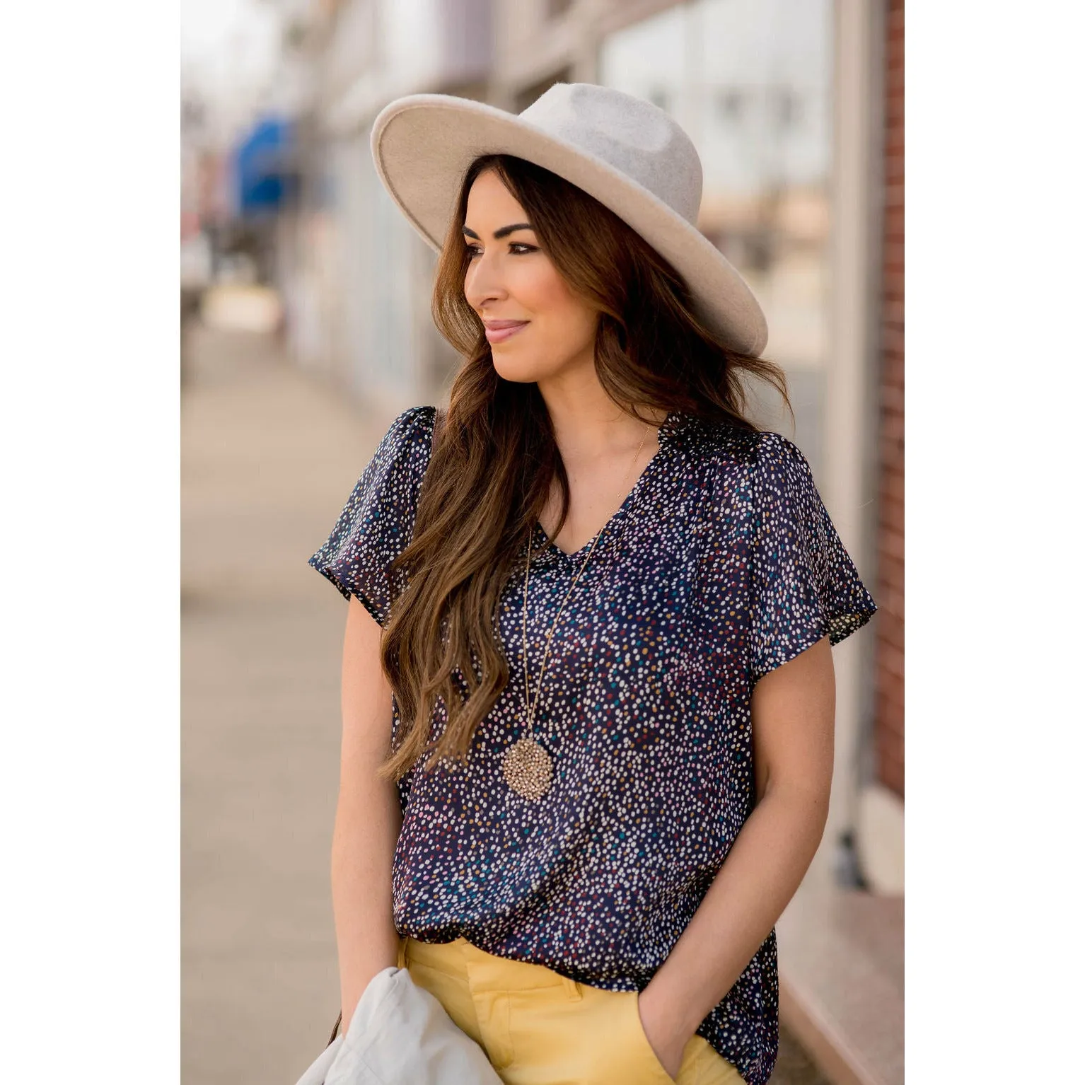 Burst of Color Dotted Tee