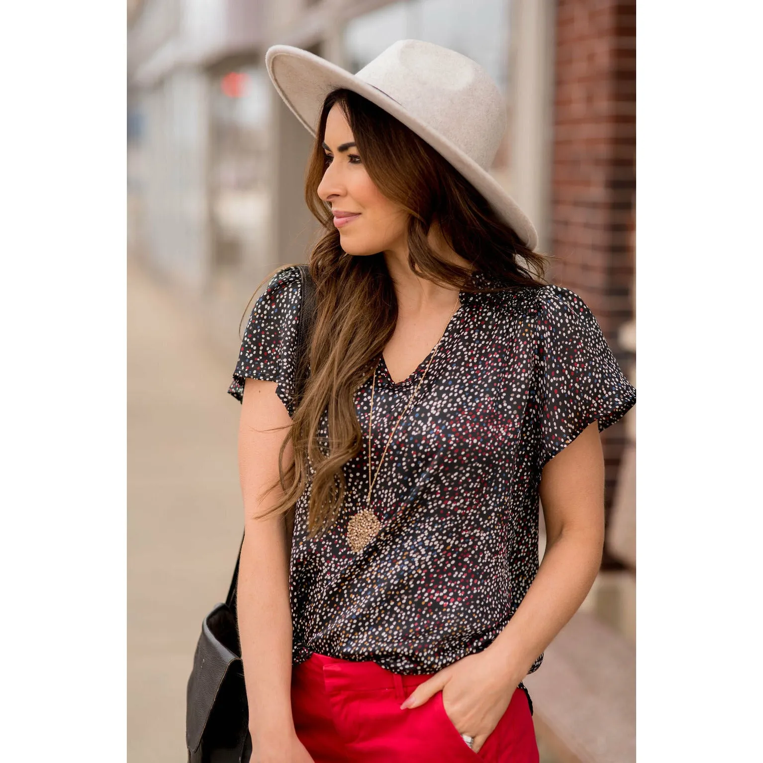 Burst of Color Dotted Tee