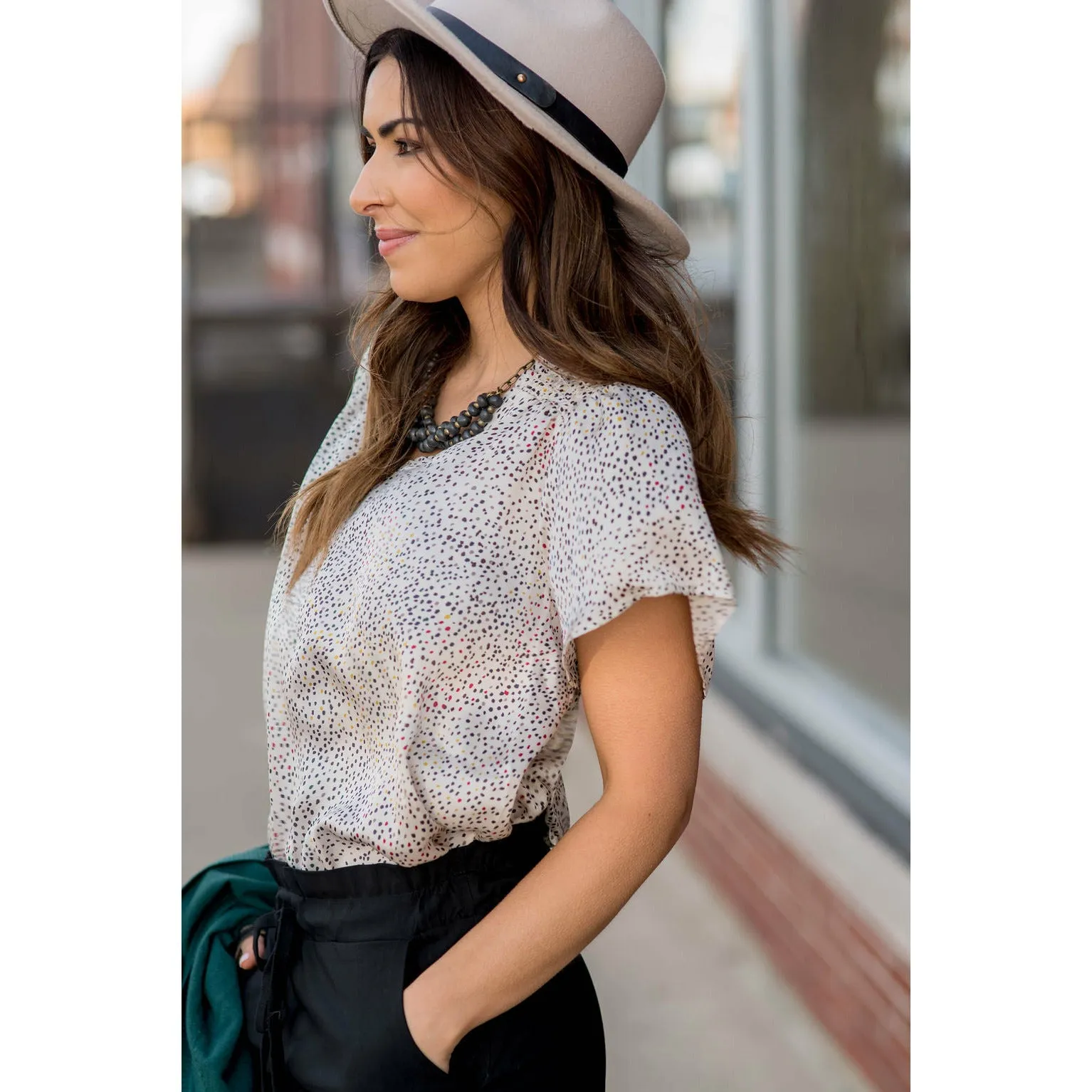 Burst of Color Dotted Tee