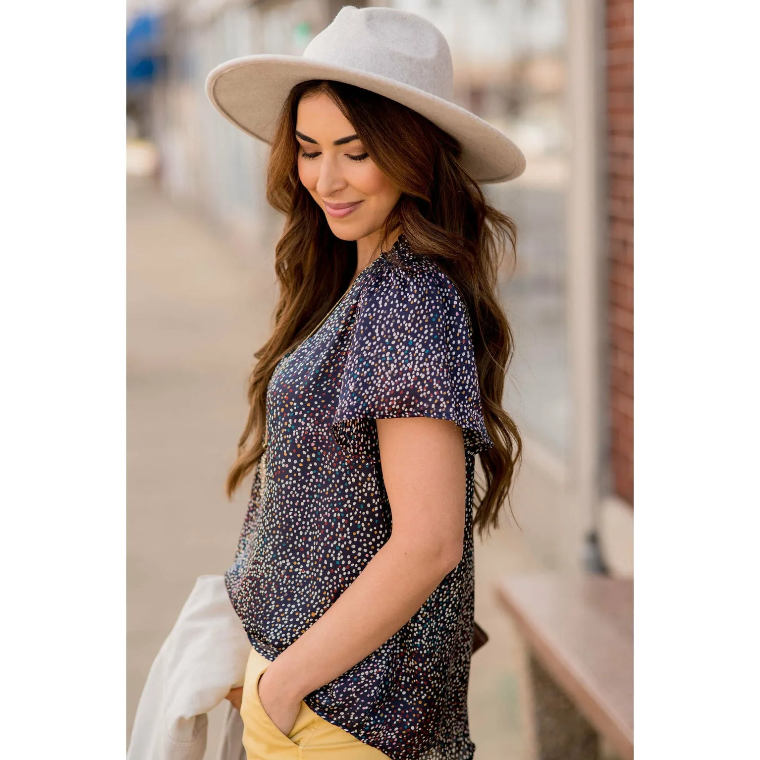 Burst of Color Dotted Tee