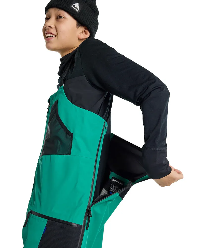Burton Kids' Outbeam 3L Bib Pants Regal Teal/True Black 2025