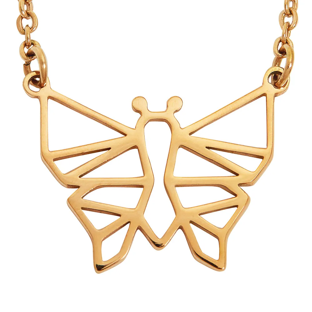 Butterfly Geometric Necklace Dynami