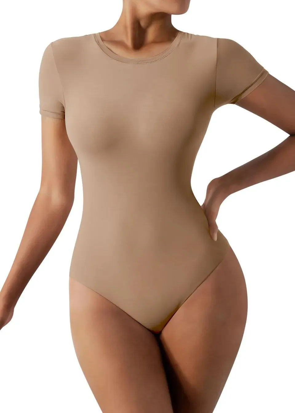 Buttery Soft Crew Neck Bodysuit - Short Sleeve