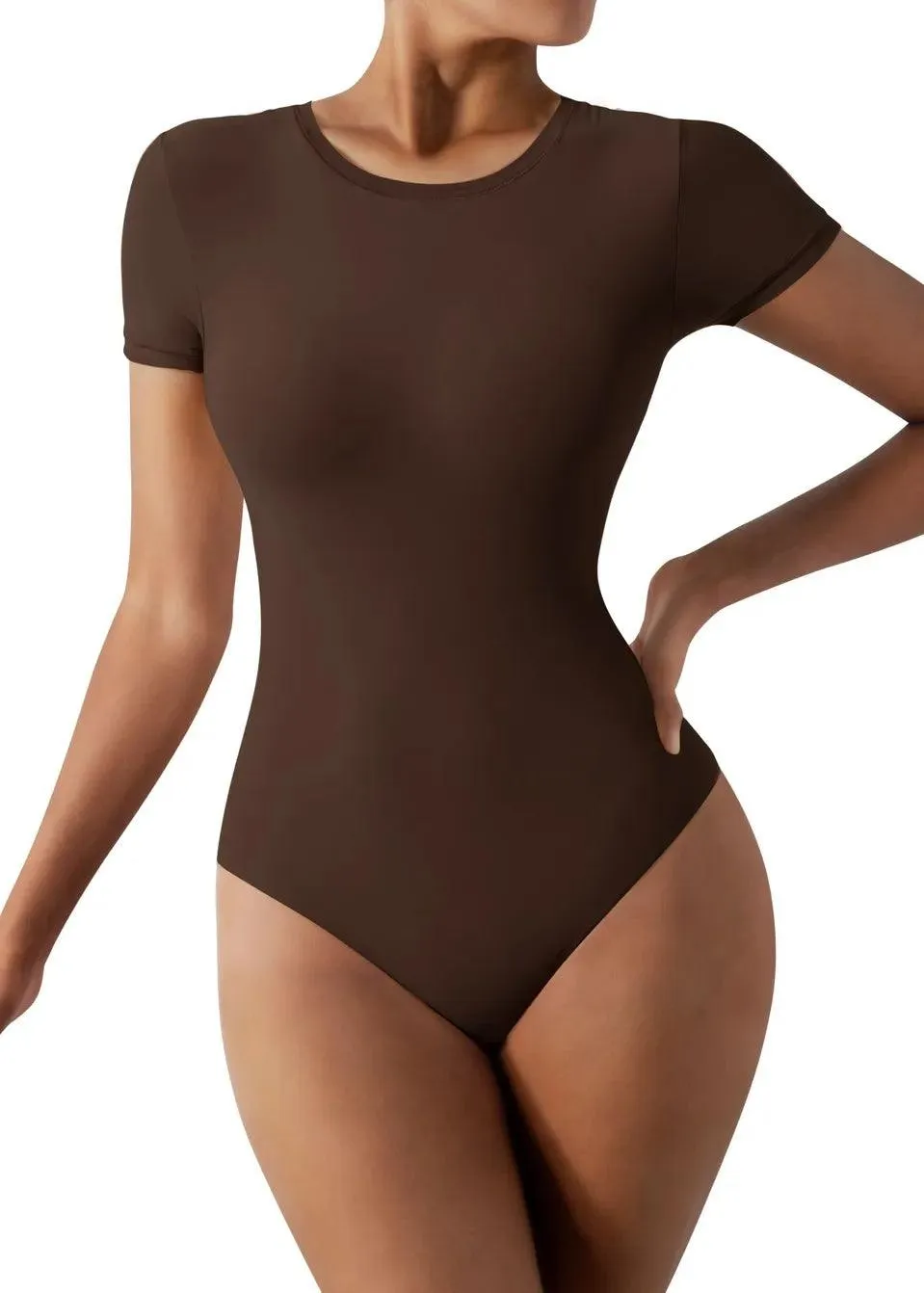 Buttery Soft Crew Neck Bodysuit - Short Sleeve