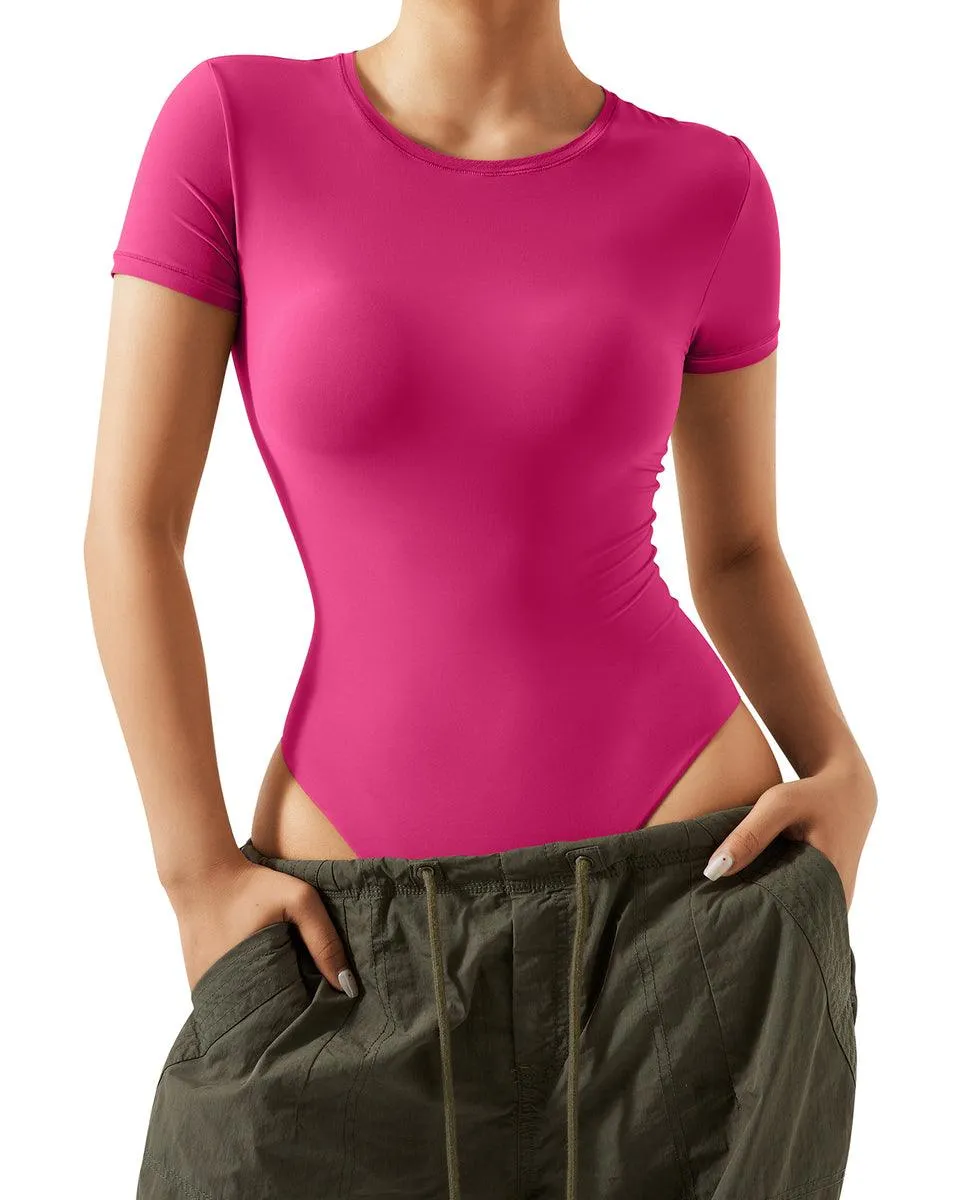 Buttery Soft Crew Neck Bodysuit - Short Sleeve