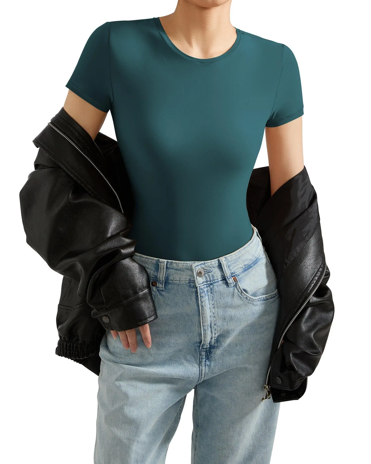 Buttery Soft Crew Neck Bodysuit - Short Sleeve