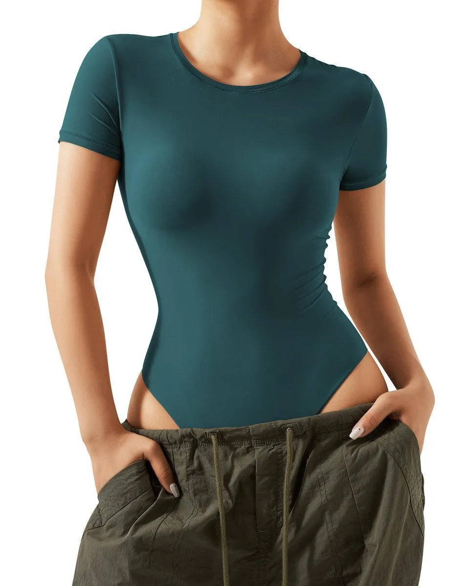 Buttery Soft Crew Neck Bodysuit - Short Sleeve