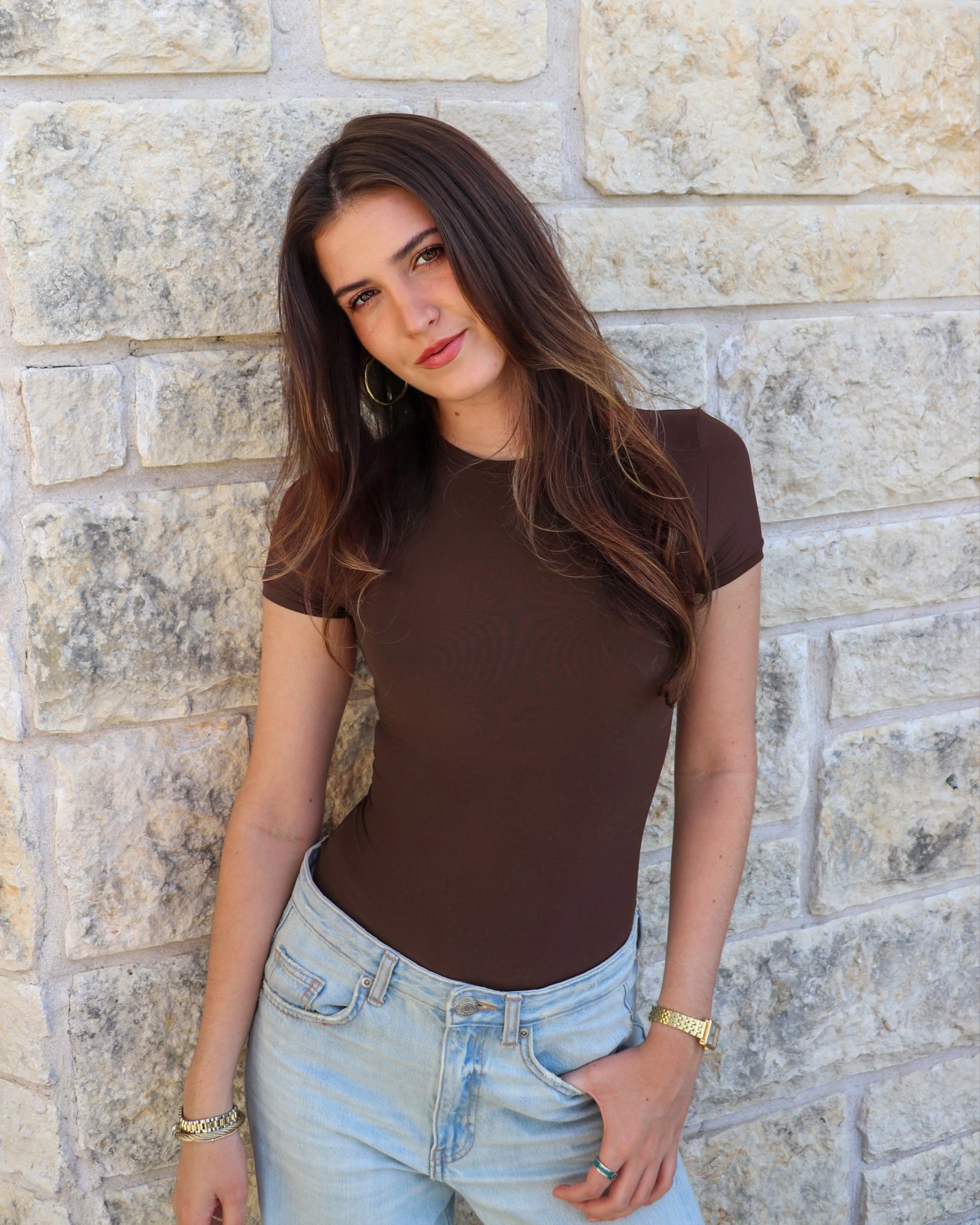 Buttery Soft Crew Neck Bodysuit - Short Sleeve