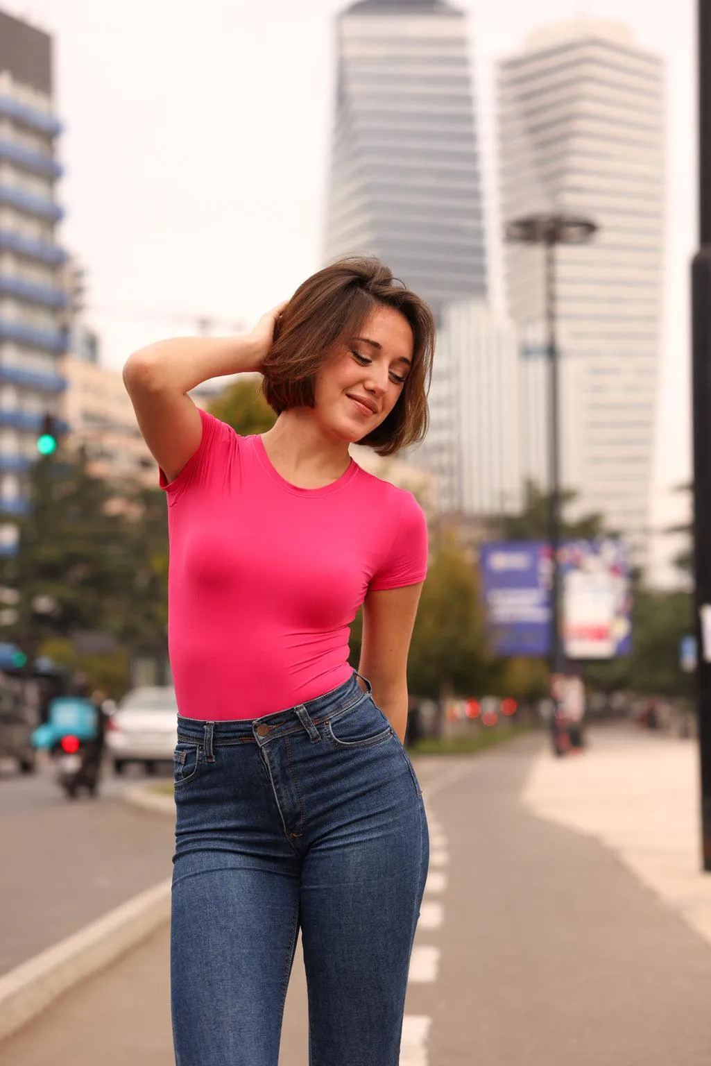Buttery Soft Crew Neck Bodysuit - Short Sleeve