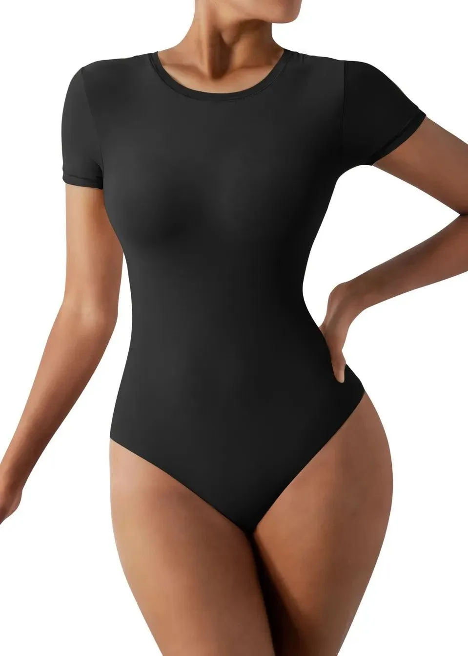 Buttery Soft Crew Neck Bodysuit - Short Sleeve