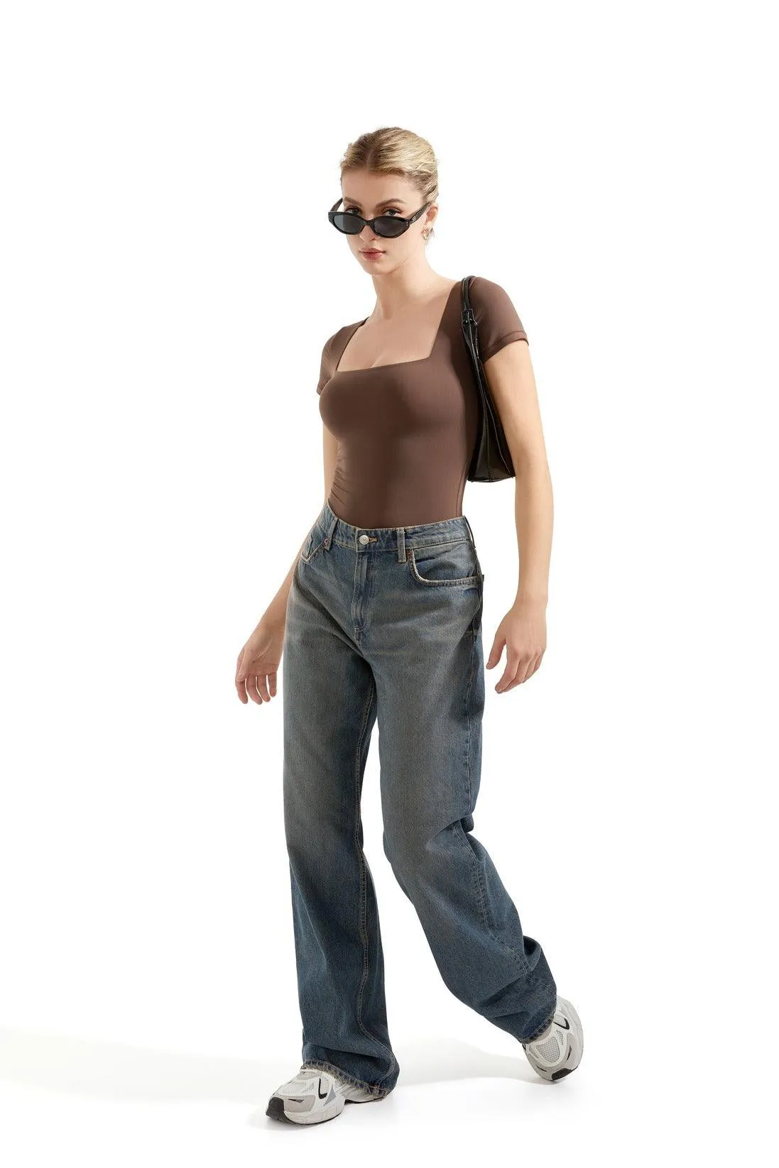 Buttery Soft Square Neck Bodysuit - Short Sleeve