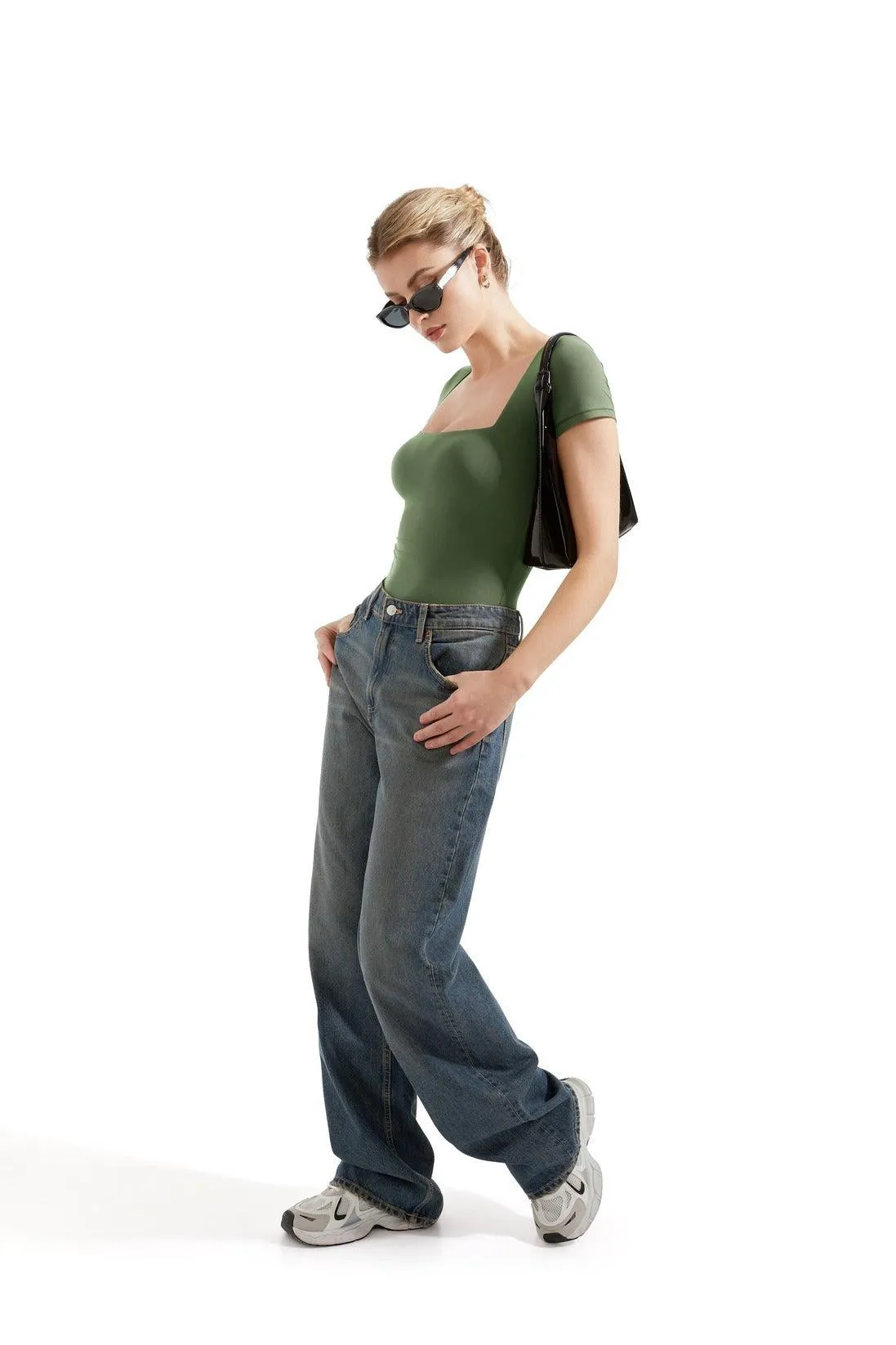 Buttery Soft Square Neck Bodysuit - Short Sleeve