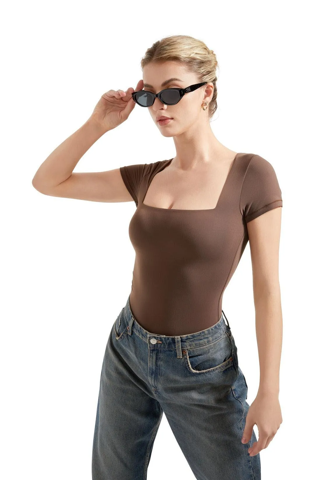 Buttery Soft Square Neck Bodysuit - Short Sleeve