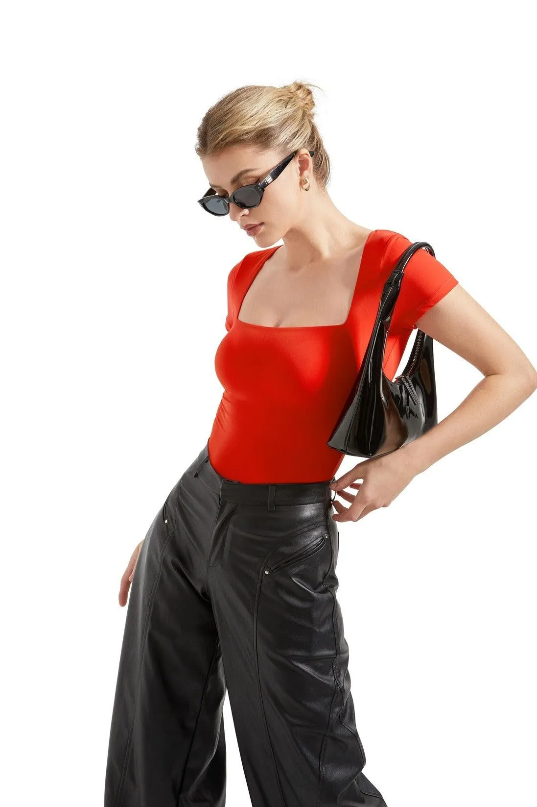 Buttery Soft Square Neck Bodysuit - Short Sleeve
