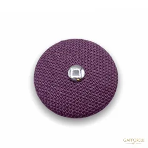 Button Covered in Colored Round Fabric H290 - Gafforelli Srl
