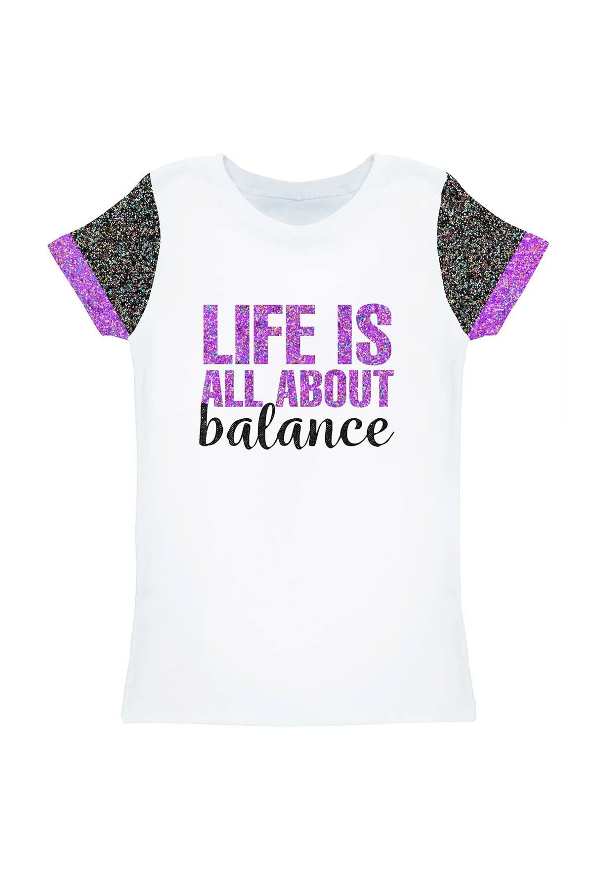 BUY 1 GET 4 FREE! Call Me Zoe Purple Glitter Quote T-Shirt - Kids
