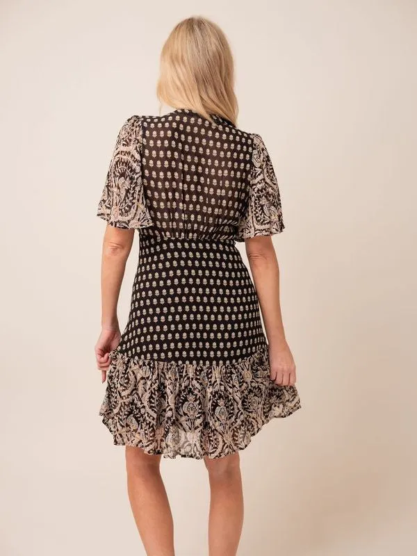 Bytimo Georgette Flounce Dress in Pasiley
