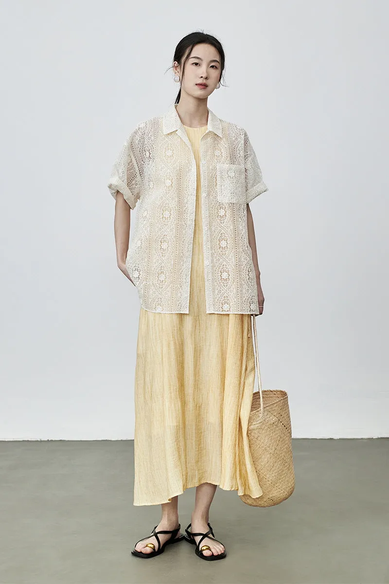 Calendula Halterneck Dress Lazy Tie-Dye Art Vest Dress
